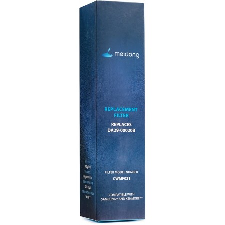 Samsung DA29-00020B Water Filter Replacement. Compatible Samsung Models: DA29-00020B-1, DA29-00020B, Haf-Cin/Exp, RF263BEAESR, RF28HMEDBSR, RF4287HARS, RF28JBEDBSG, Many More Samsung Models -Meidong